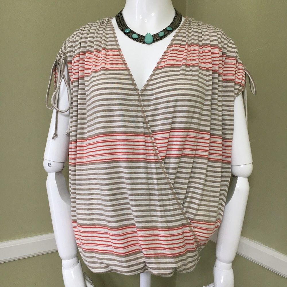 Sophia Max Stretchy Wrap, Striped Cinched Sleeves